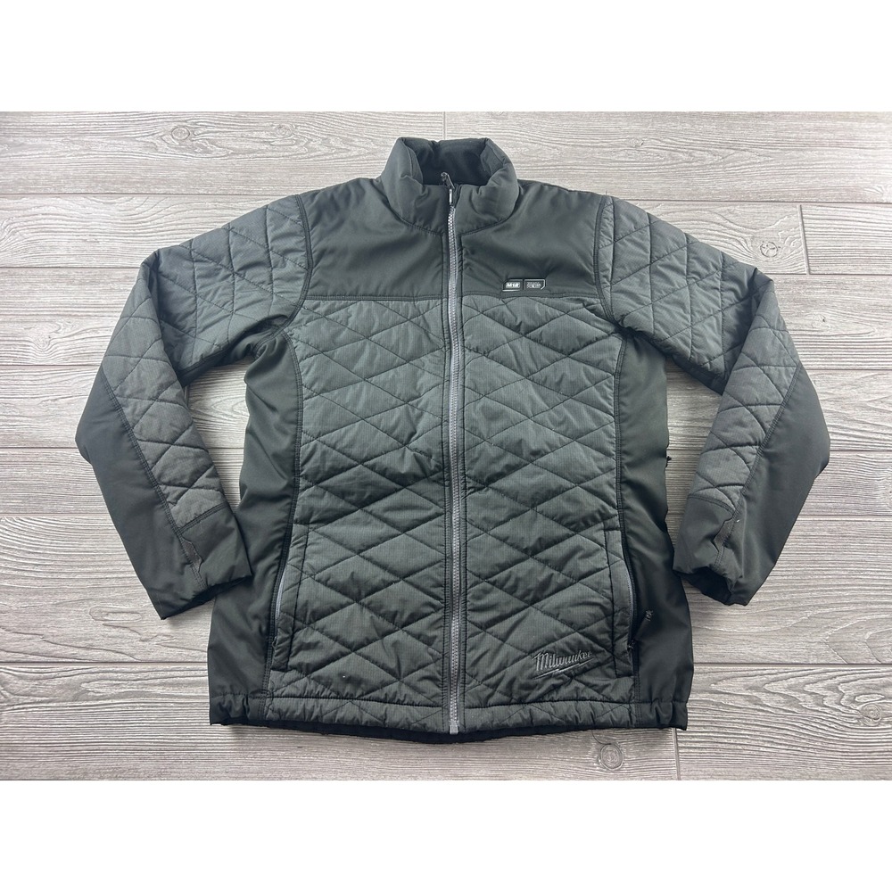 Milwaukee M12 Heated Gear Black Quilted Jacket Mens Medium Dual Heat 150428